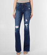 Bridge by gly Mid Rise Super Flare Distressed Jeans size outlets 25 From the buckle