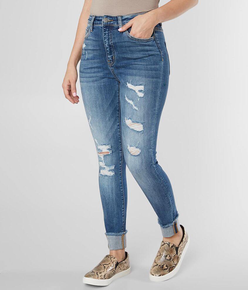 Bridge by GLY Curvy Ultra High Ankle Skinny Jean front view