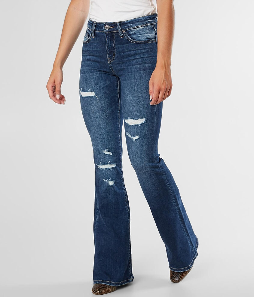 Bridge by GLY MidRise Flare Stretch Jean Women's Jeans in Curtain