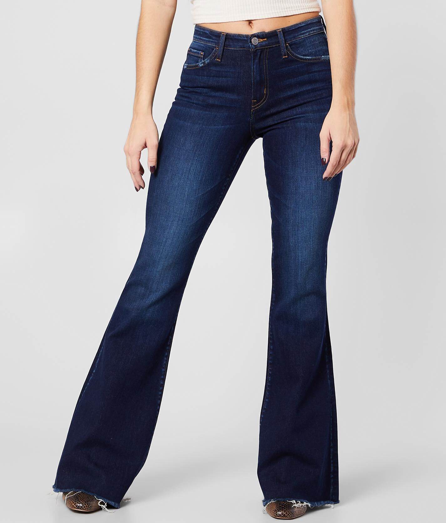 buckle bell bottom jeans