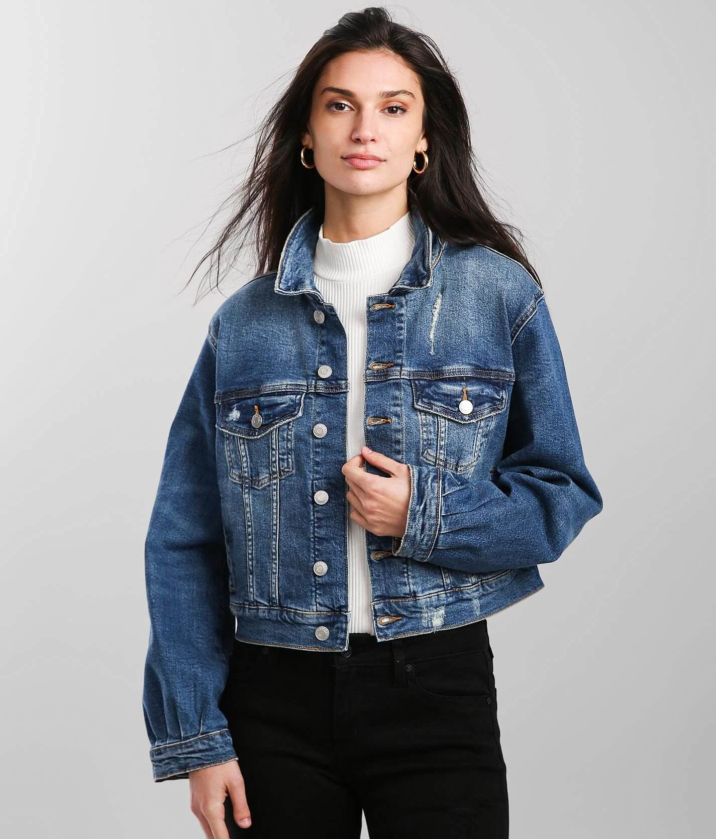 denim stretch jacket womens