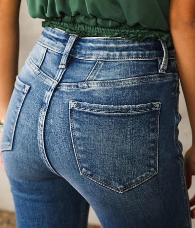 Flying Monkey High Rise Flare Stretch Jean back pocket view