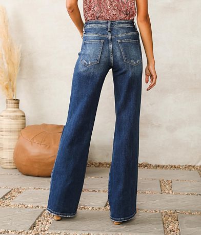 Flying Monkey High Rise Wide Leg Stretch Jean back view