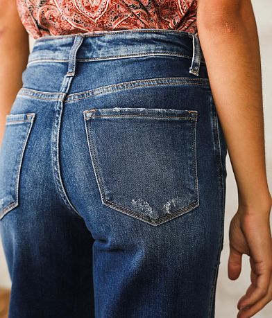 Flying Monkey High Rise Wide Leg Stretch Jean back pocket view