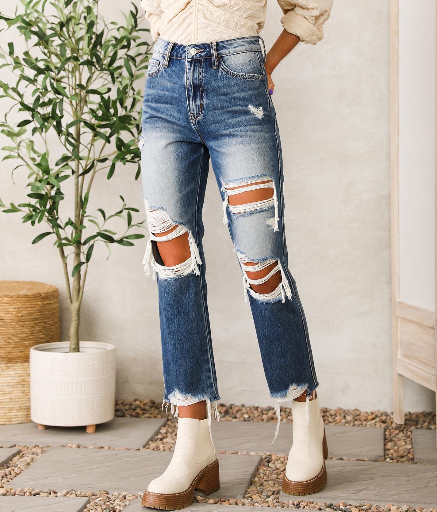 Flying Monkey Ultra High Rise Straight Jean - Women's Jeans