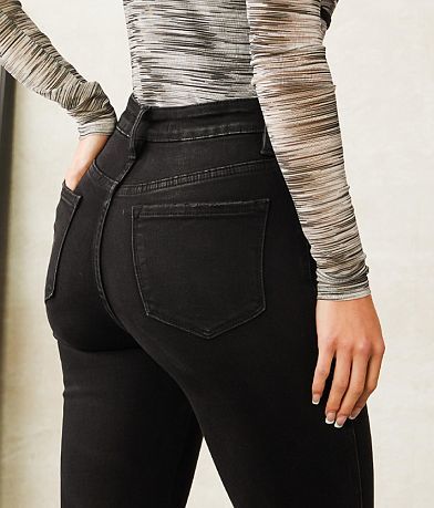 Flying Monkey High Rise Split Flare Stretch Jean back pocket view