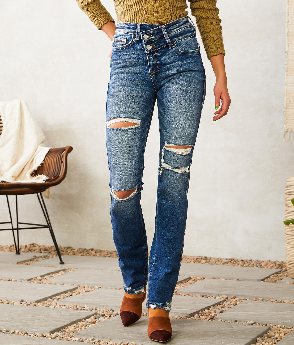 Flying Monkey High Rise Slim Straight Stretch Jean — Coreopsis by Buckle
