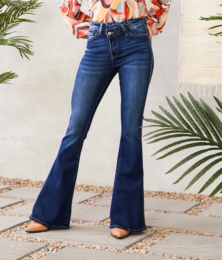 Flying Monkey High Rise Flare Stretch Jean front view