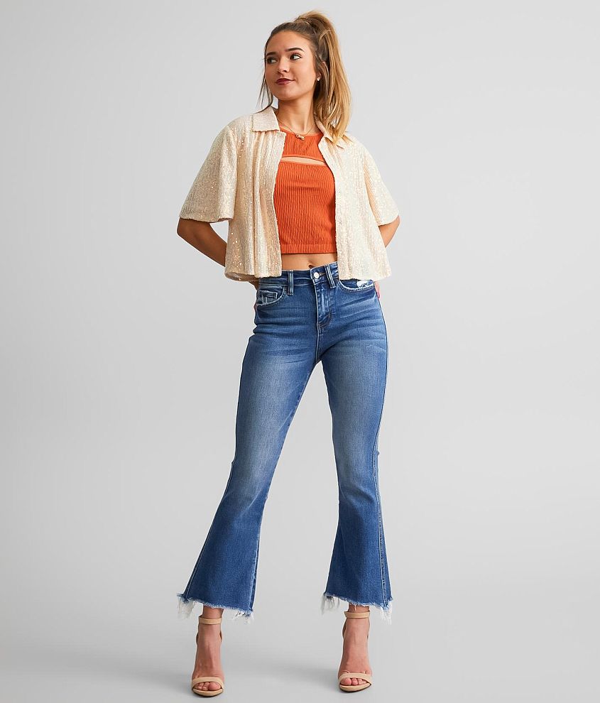 High Rise Cropped Flare Stretch Jean - thumbnail 6