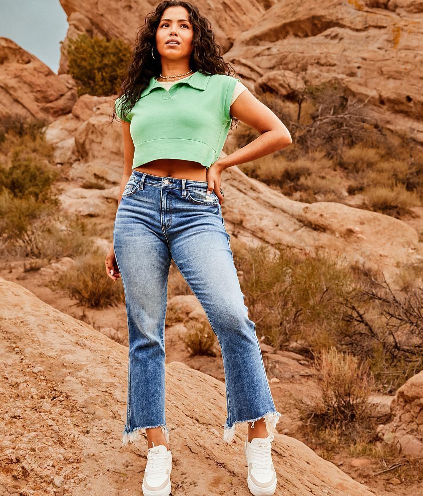 High Rise Cropped Flare Stretch Jean - thumbnail 7