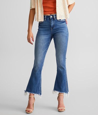 Flying Monkey High Rise Cropped Flare Stretch Jean front view