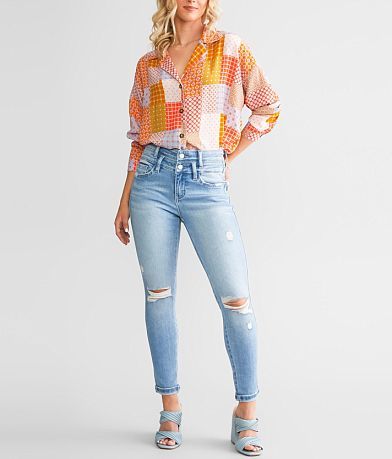 Blue B, 22154-A3, Denim Chevron Fringe Jacket – Southern Exposure Style