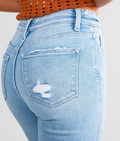 Flying Monkey Mid-Rise Cropped Straight Stretch Jean back pocket view