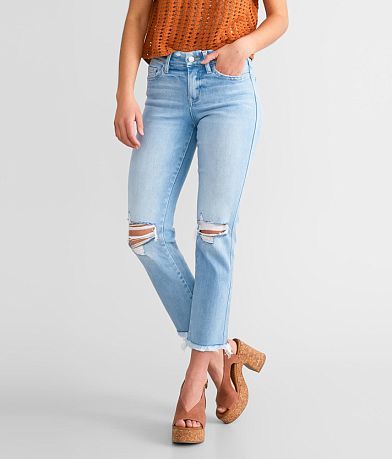 Flying Monkey Mid-Rise Cropped Straight Stretch Jean full left side view