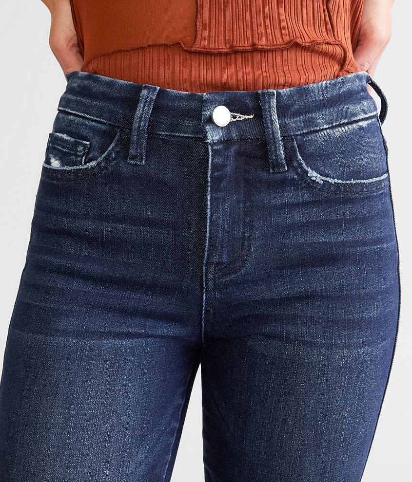 High Rise Cropped Flare Stretch Jean