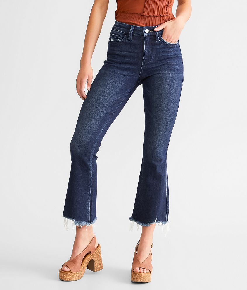 High Rise Cropped Flare Stretch Jean