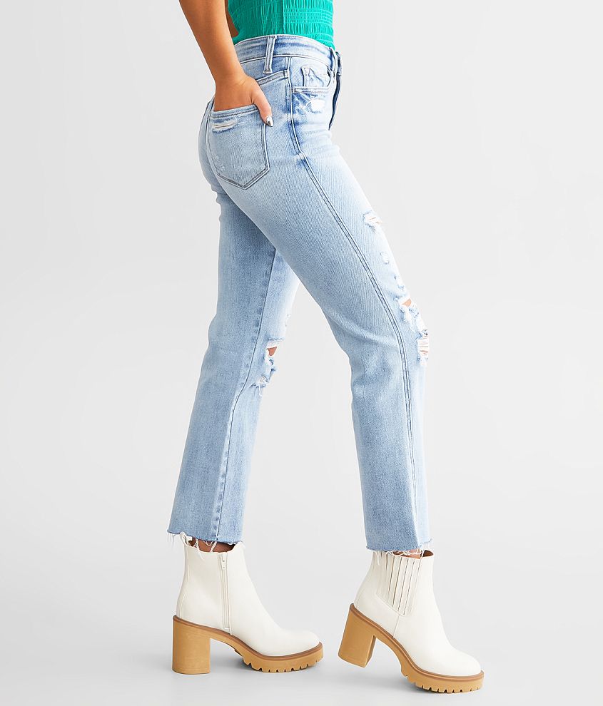 High Rise Cropped Straight Stretch Jean - thumbnail 3