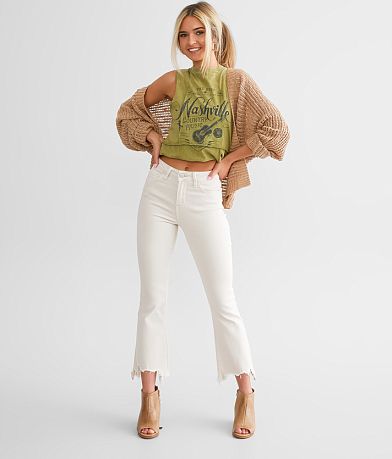 Flying Monkey High Rise Cropped Flare Stretch Jean misc detail 2 view