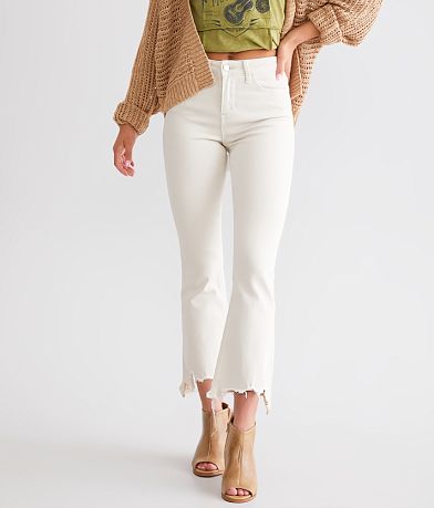 Flying Monkey High Rise Cropped Flare Stretch Jean front view