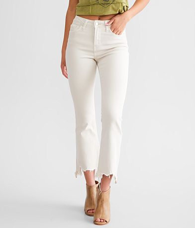 Flying Monkey High Rise Cropped Flare Stretch Jean full left side view