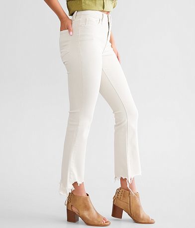 Flying Monkey High Rise Cropped Flare Stretch Jean full right side view