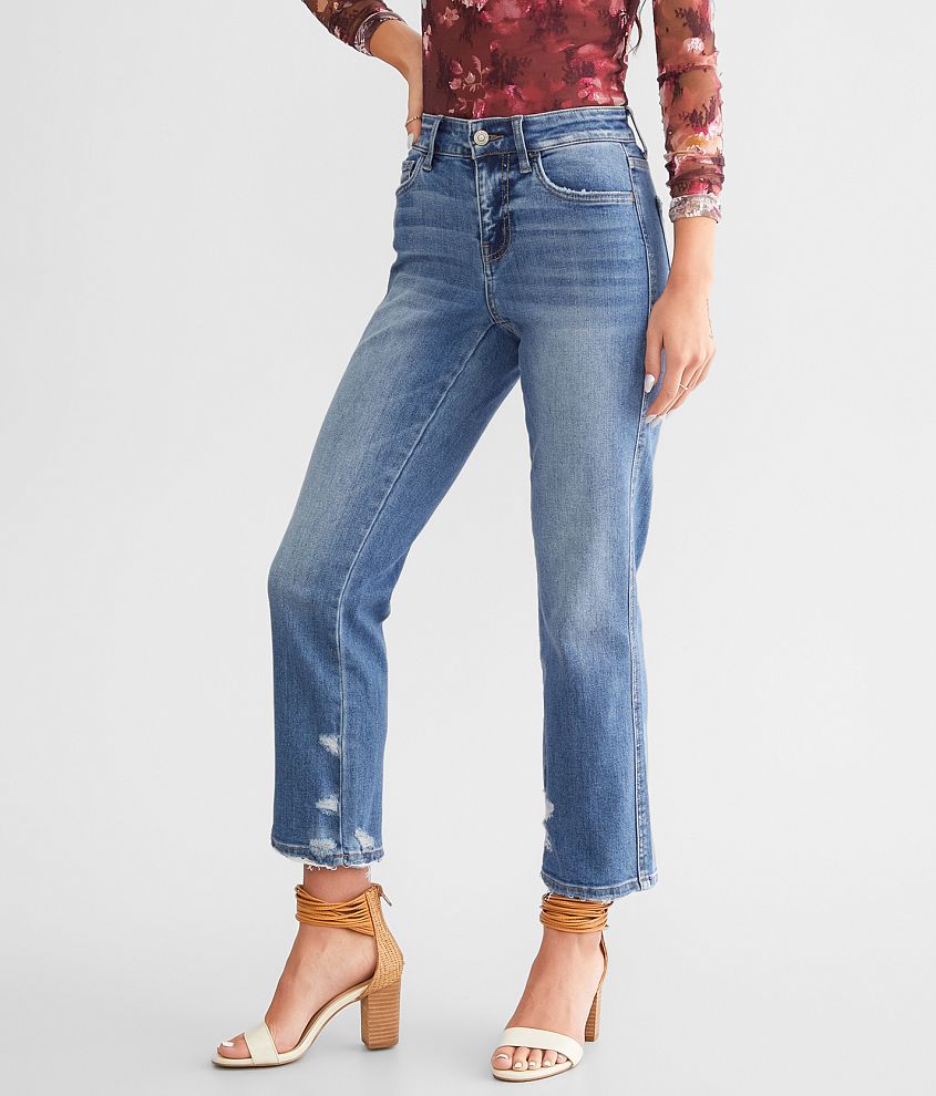 Mid Blue 5 Pocket Jules Jeans in Stretch Denim