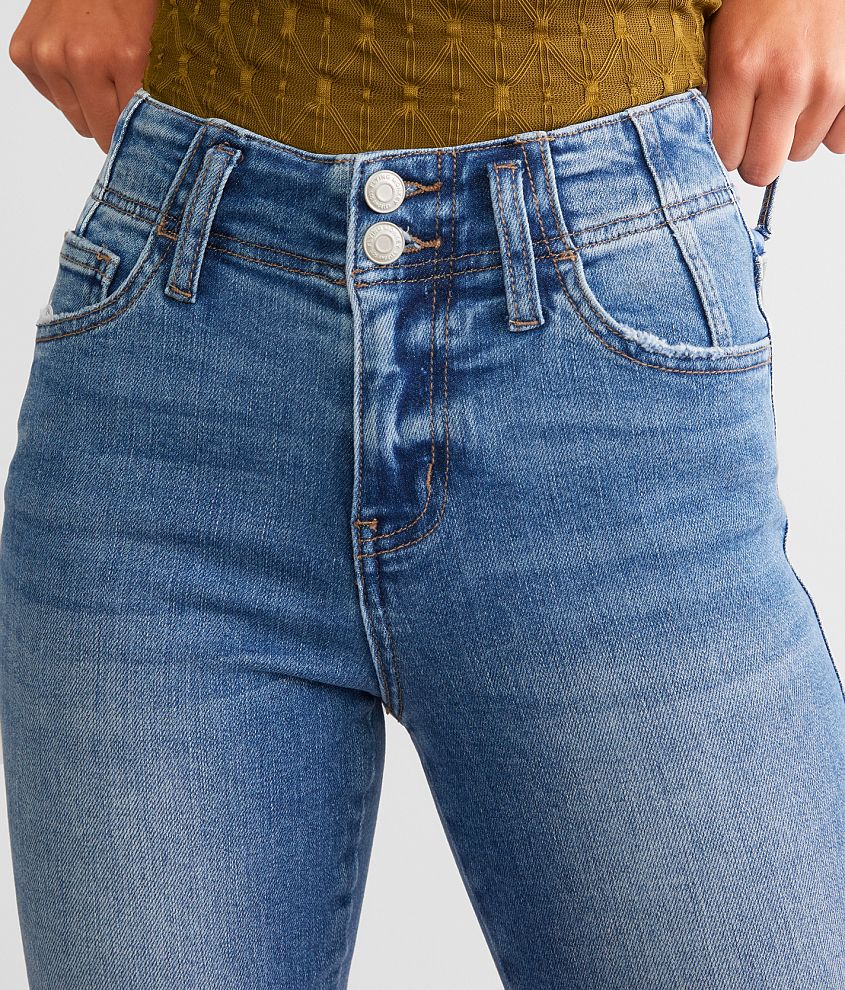 High Rise Cropped Flare Stretch Jean