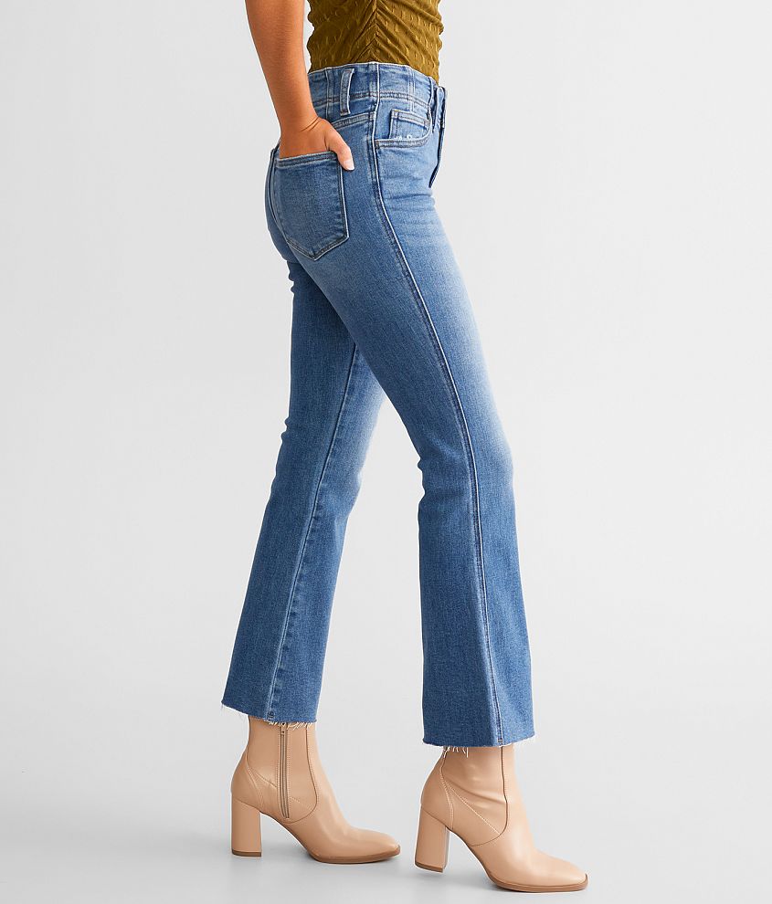 High Rise Cropped Flare Stretch Jean