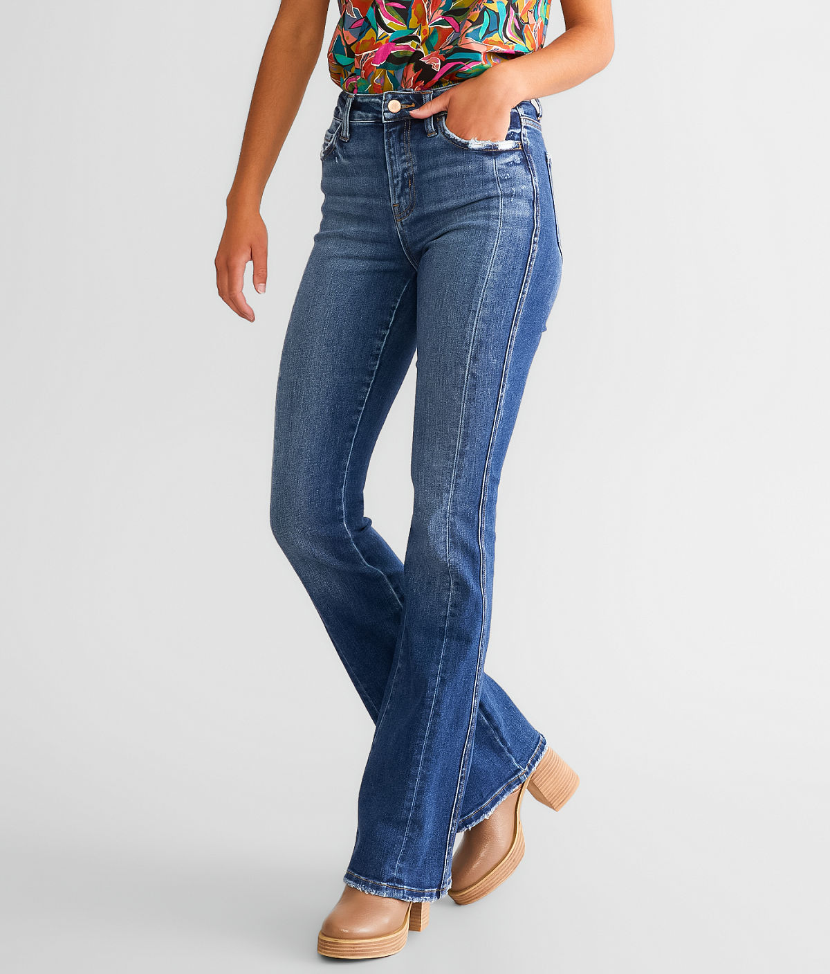 Flying Monkey High Rise Boot Stretch Jean — Secure by Buckle