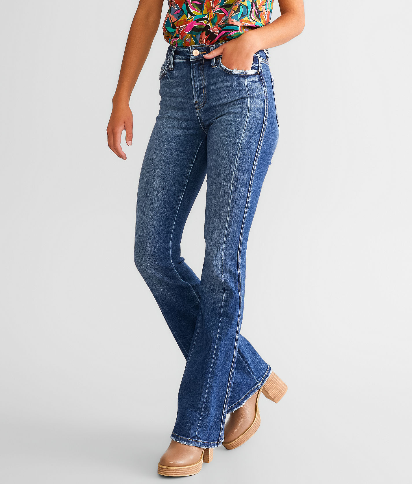 Flying Monkey High Rise Boot Stretch Jean Women s Jeans in Secure Buckle