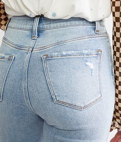 Flying Monkey High Rise Flare Stretch Jean back pocket view