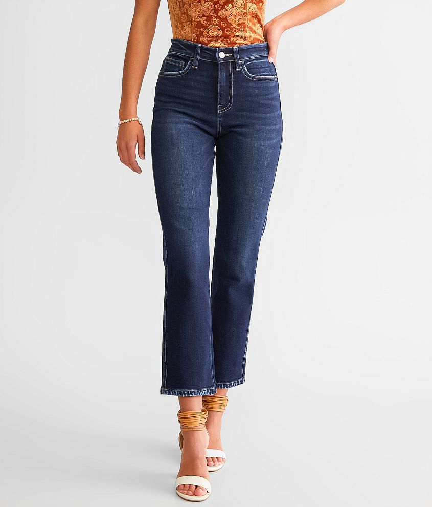 Flying Monkey High Rise Cropped Straight Stretch Jean