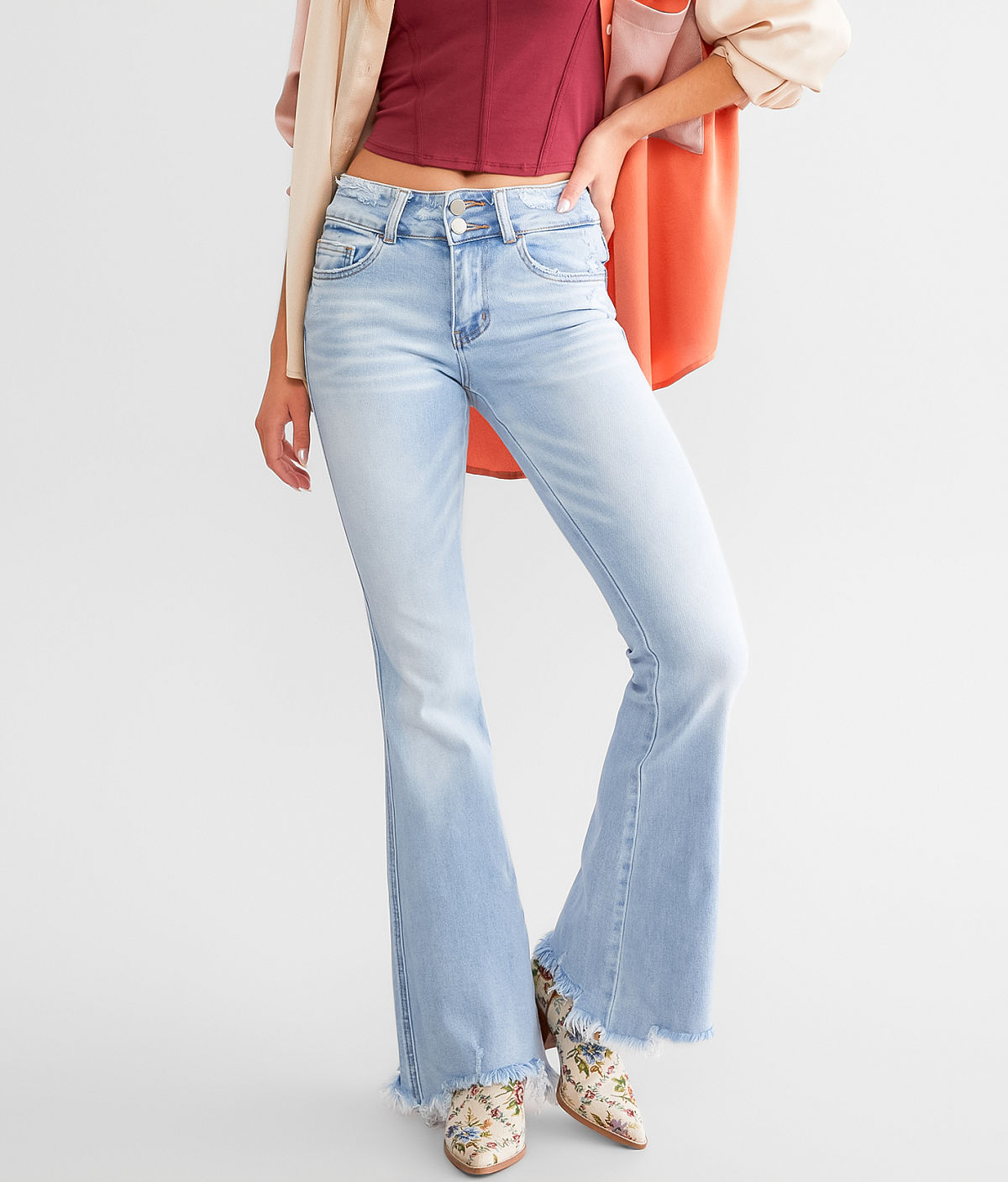 Flying Monkey Mid-Rise Flare Stretch Jean — Generosity by Buckle