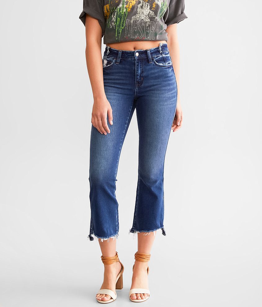 Higher High-Waisted Cropped Flare Jeans for Women