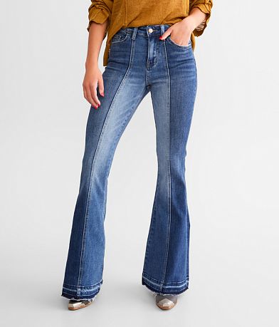 Flying Monkey High Rise Split Flare Stretch Jean