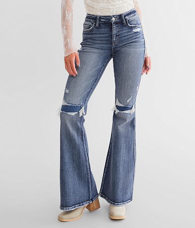 Flying Monkey Mid-Rise Flare Stretch Jean front view