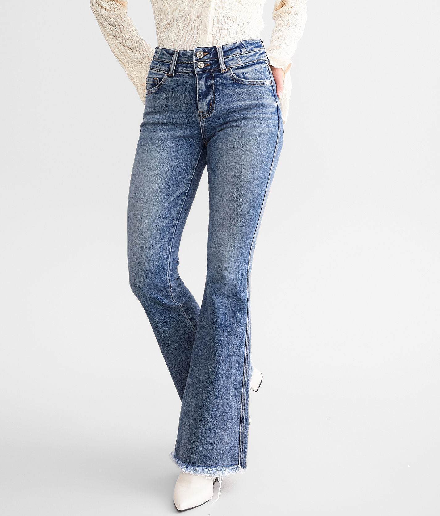 Flying Monkey Mid-Rise Flare Stretch Jean - Women's Jeans in Vail