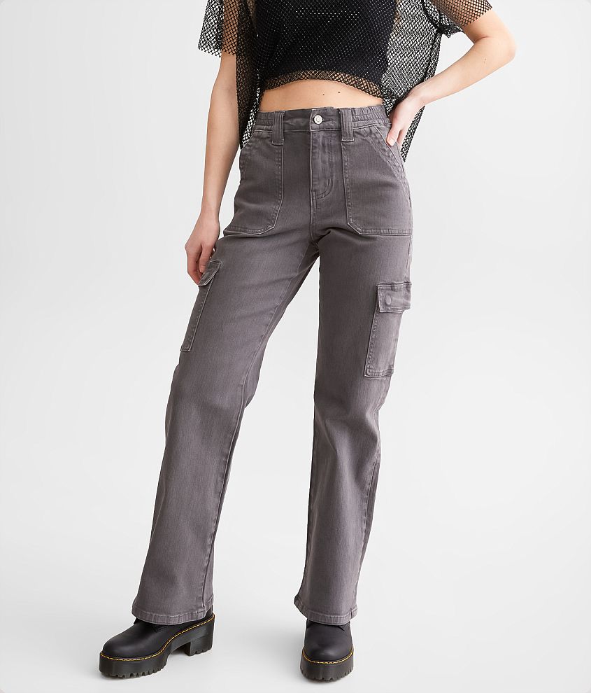 Flying Monkey Ultra High Rise Wide Leg Cargo Stretch Pant