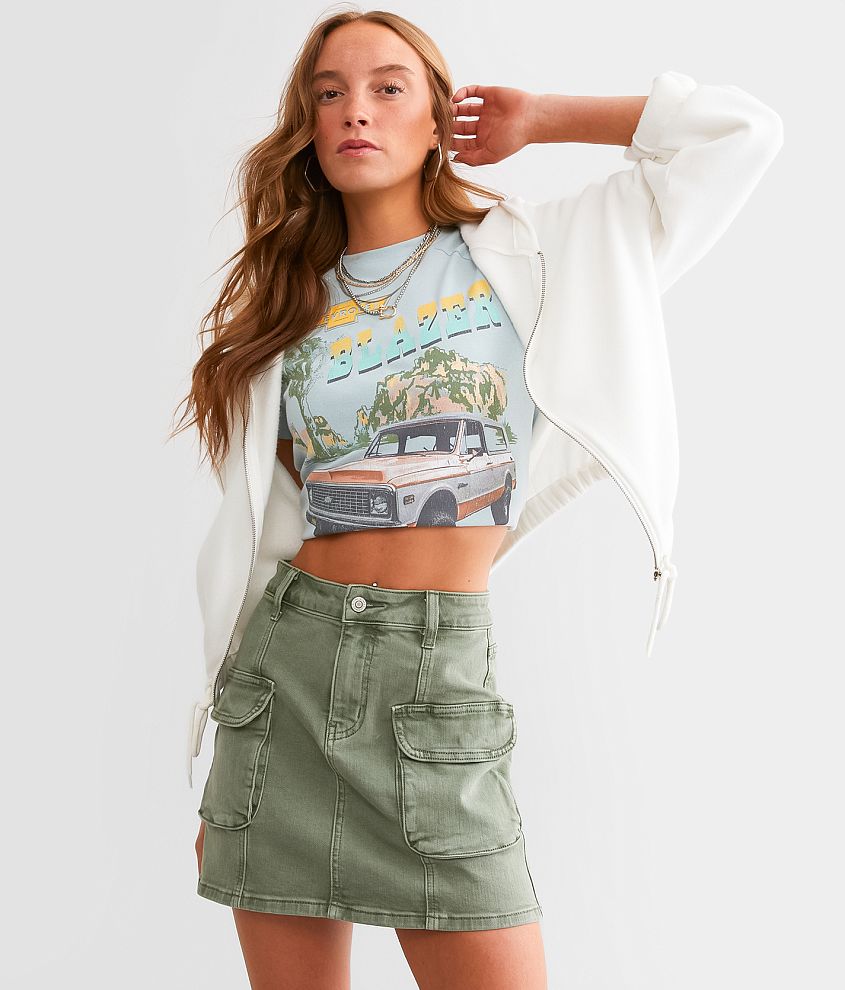 Cargo Stretch Mini Skirt