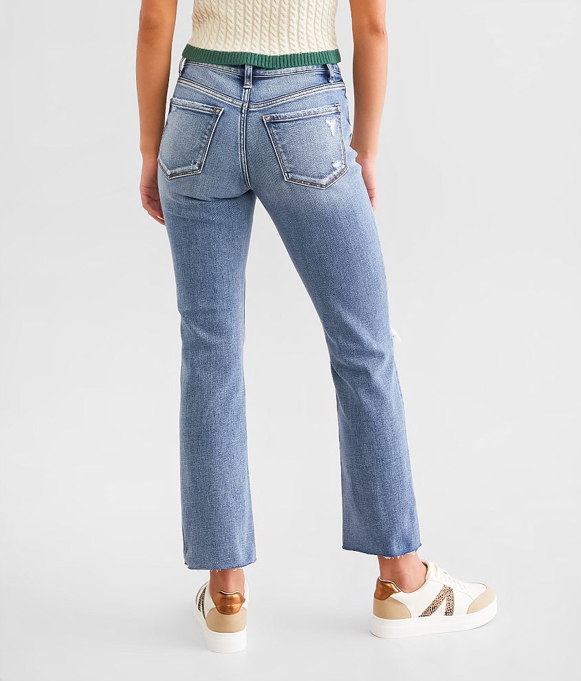 Mid-Rise Cropped Straight Stretch Jean