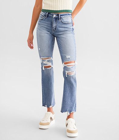 Flying Monkey Mid-Rise Cropped Straight Stretch Jean front view