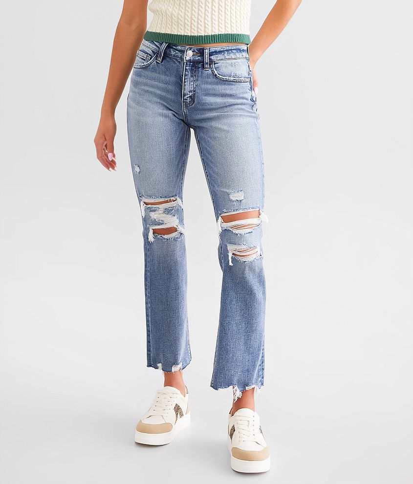 Flying Monkey Mid-Rise Cropped Straight Stretch Jean