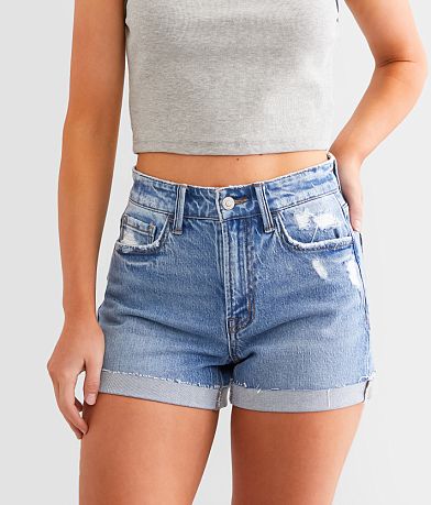 Flying Monkey High Rise Cuffed Stretch Short front view