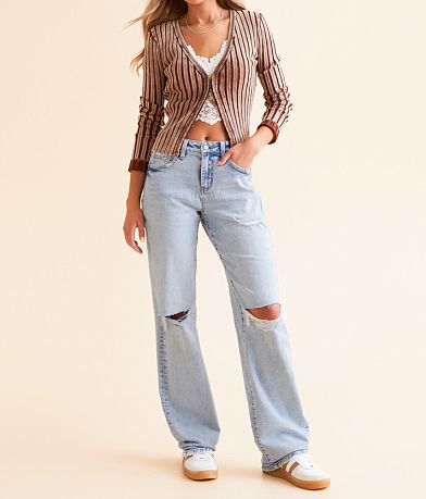 Flying Monkey High Rise Loose Stretch Jean front view