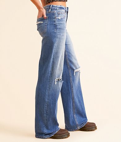 Flying Monkey Baggy Wide Leg Stretch Jean FULL_LEFT_SIDE