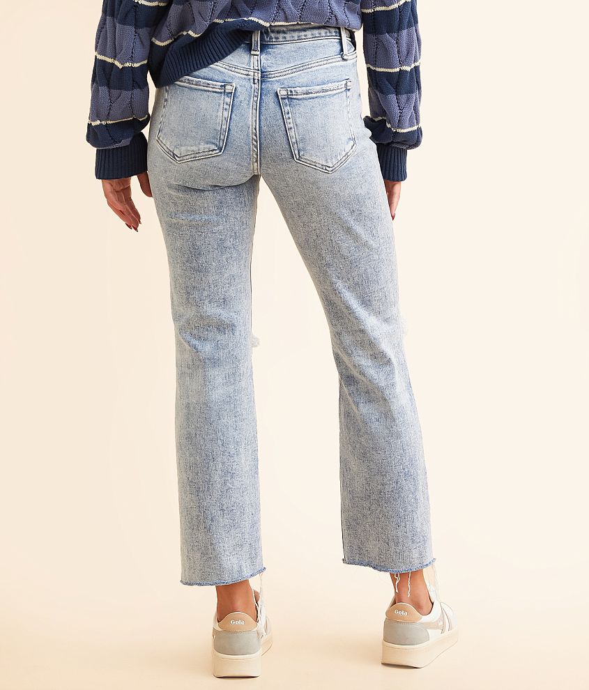 Mid-Rise Cropped Straight Stretch Jean