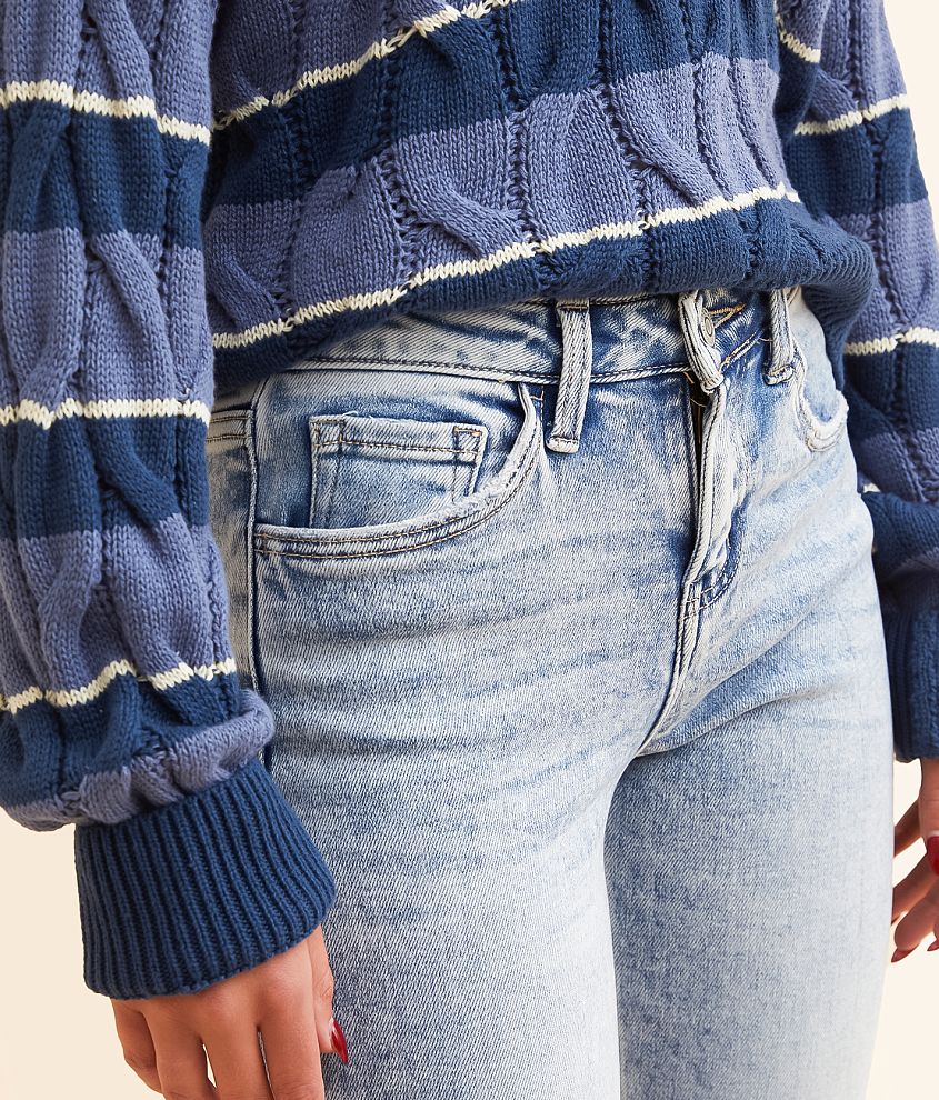 Mid-Rise Cropped Straight Stretch Jean