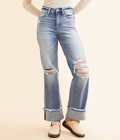 Flying Monkey High Rise Classic Straight Stretch Jean front view