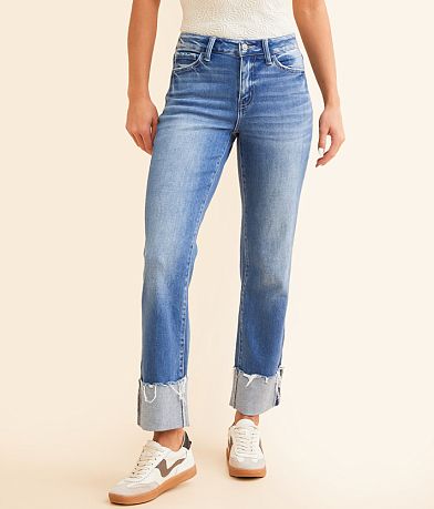 Flying Monkey Mid-Rise Cropped Straight Stretch Jean front view