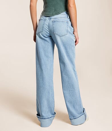 Flying Monkey Baggy Low Rise Wide Leg Stretch Cuffed Jean back view